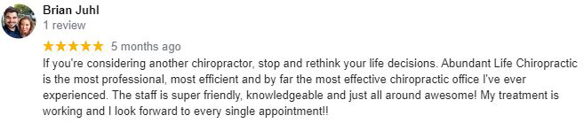 Chiropractic Kansas City KS Brian Testimonial